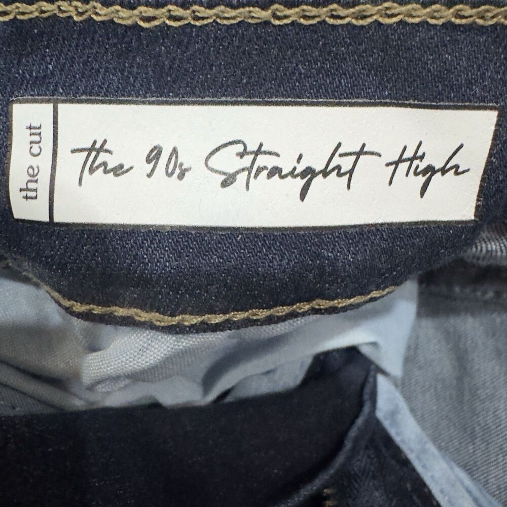Slo Not Fast 90s Straight High Jeans Dark Wash Wide Leg Denim 00 Eco Friendly View 4